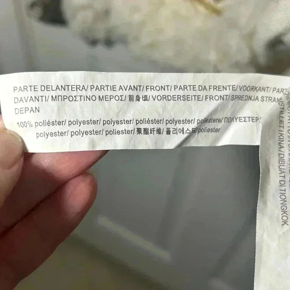 Zara Trafaluc Cream Sherpa front sweater w/bead embellishments. Size Small - Picture 9 of 9